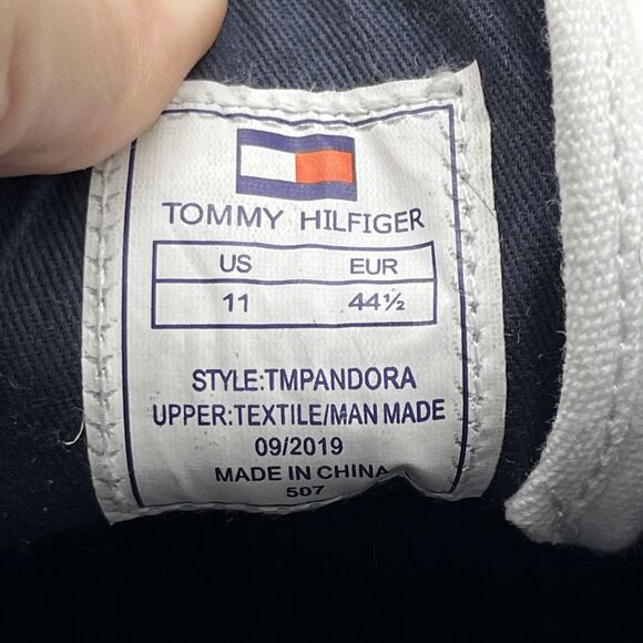 Tommy Hilfiger Pandora Sneakers White Blue Canvas Lace-Up Shoes - Size 11 - Picture 8 of 8